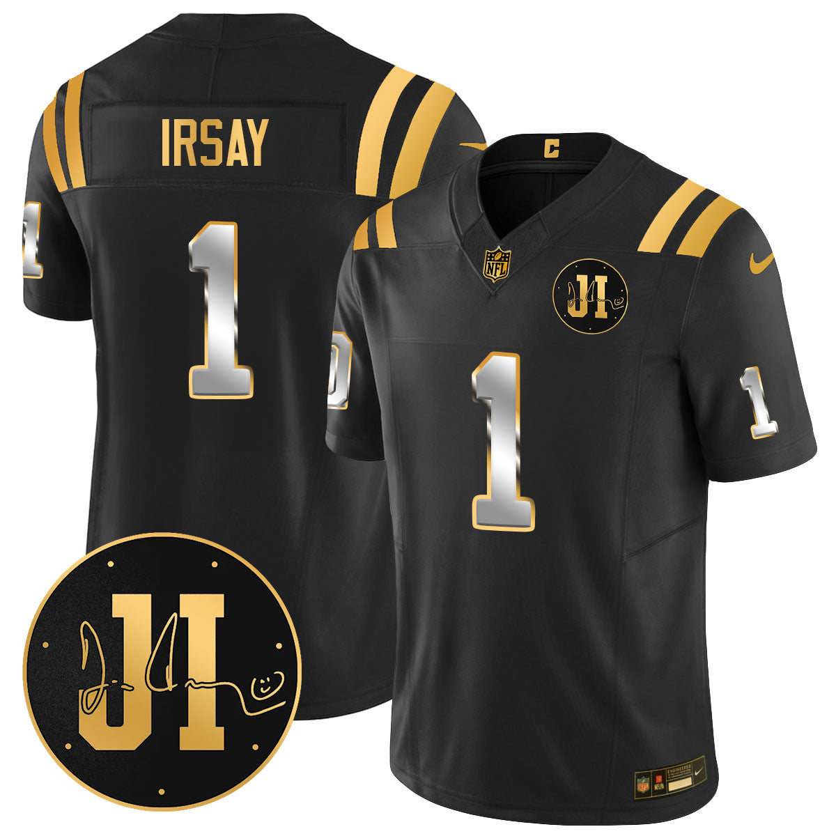 Men's Indianapolis Colts Limited 2025 Jersey - Memorial Patch for Jim Irsay - All Stitched