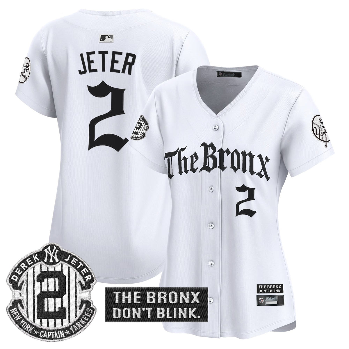 Women's Yankees 'The Bronx - Gothic Ink Drop Edition' Vapor Premier Limited Jersey - All Stitched