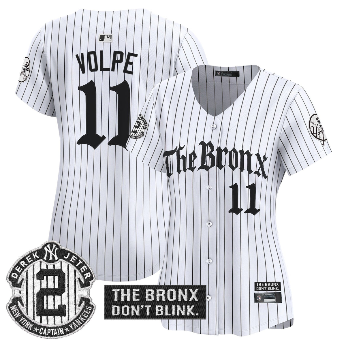 Women's Yankees 'The Bronx - Gothic Ink Drop Edition' Vapor Premier Limited Jersey - All Stitched