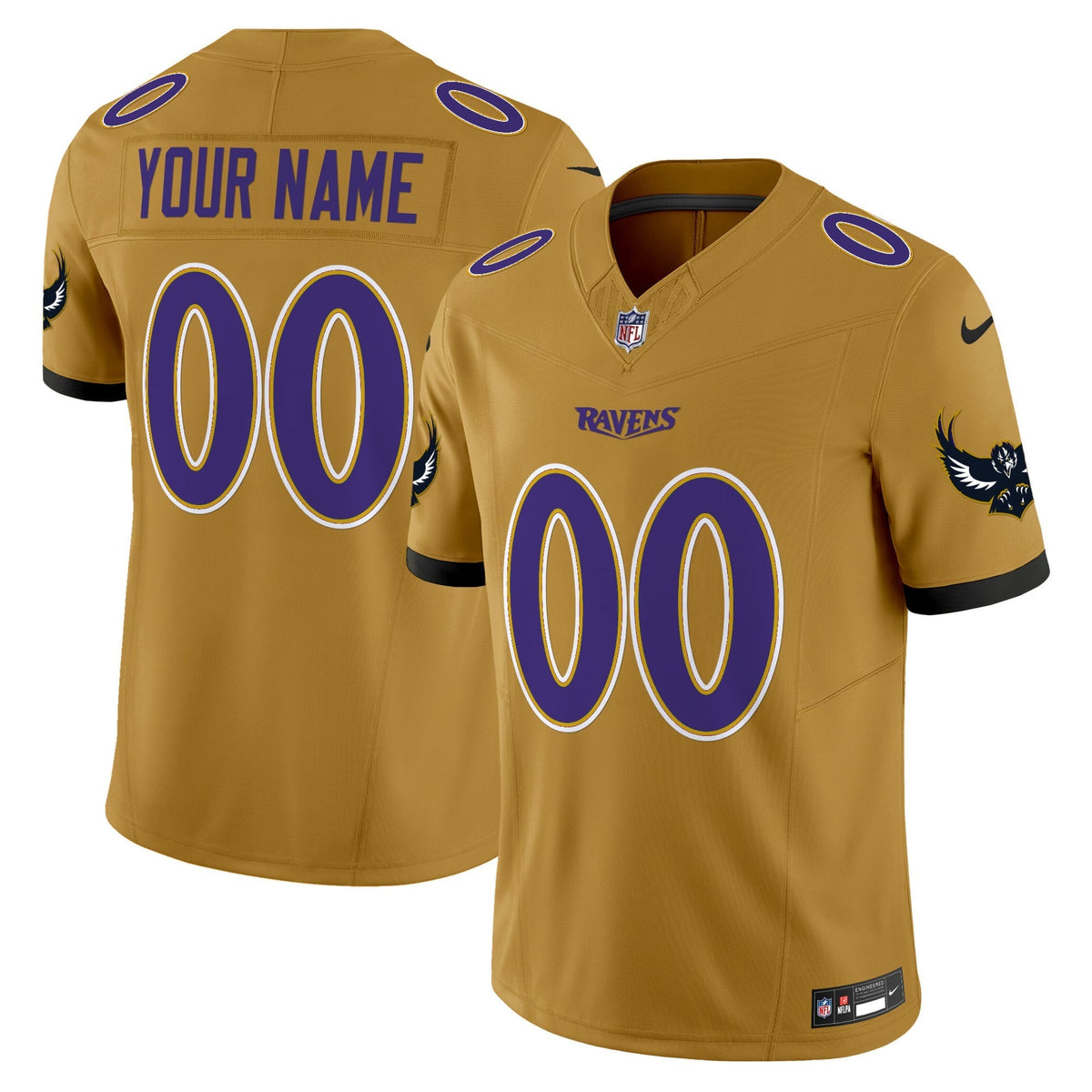 Ravens Special Vapor Limited Custom Jersey V2 - All Stitched