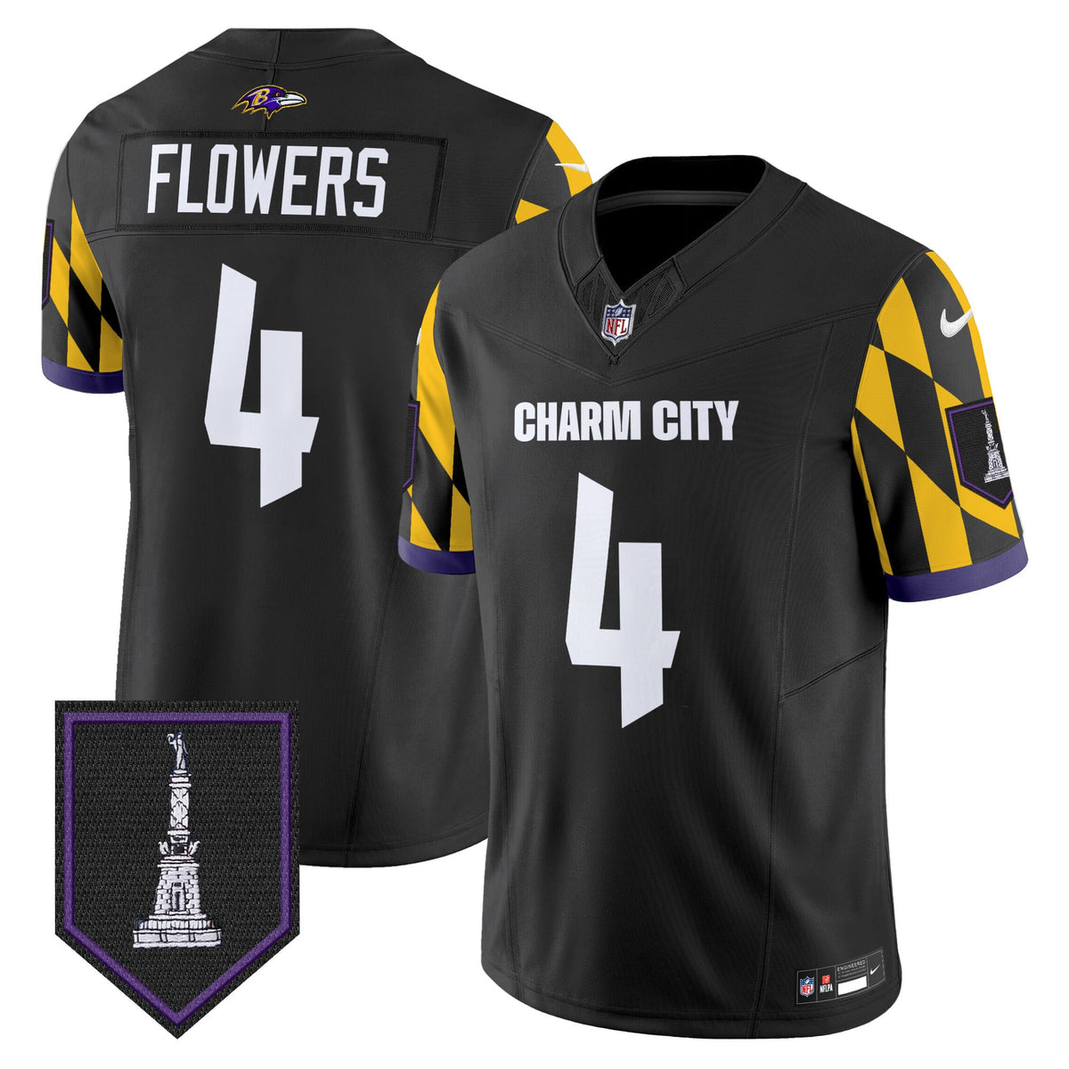 Men's Ravens City Edition Patch Vapor Limited Jersey - All Stitched
