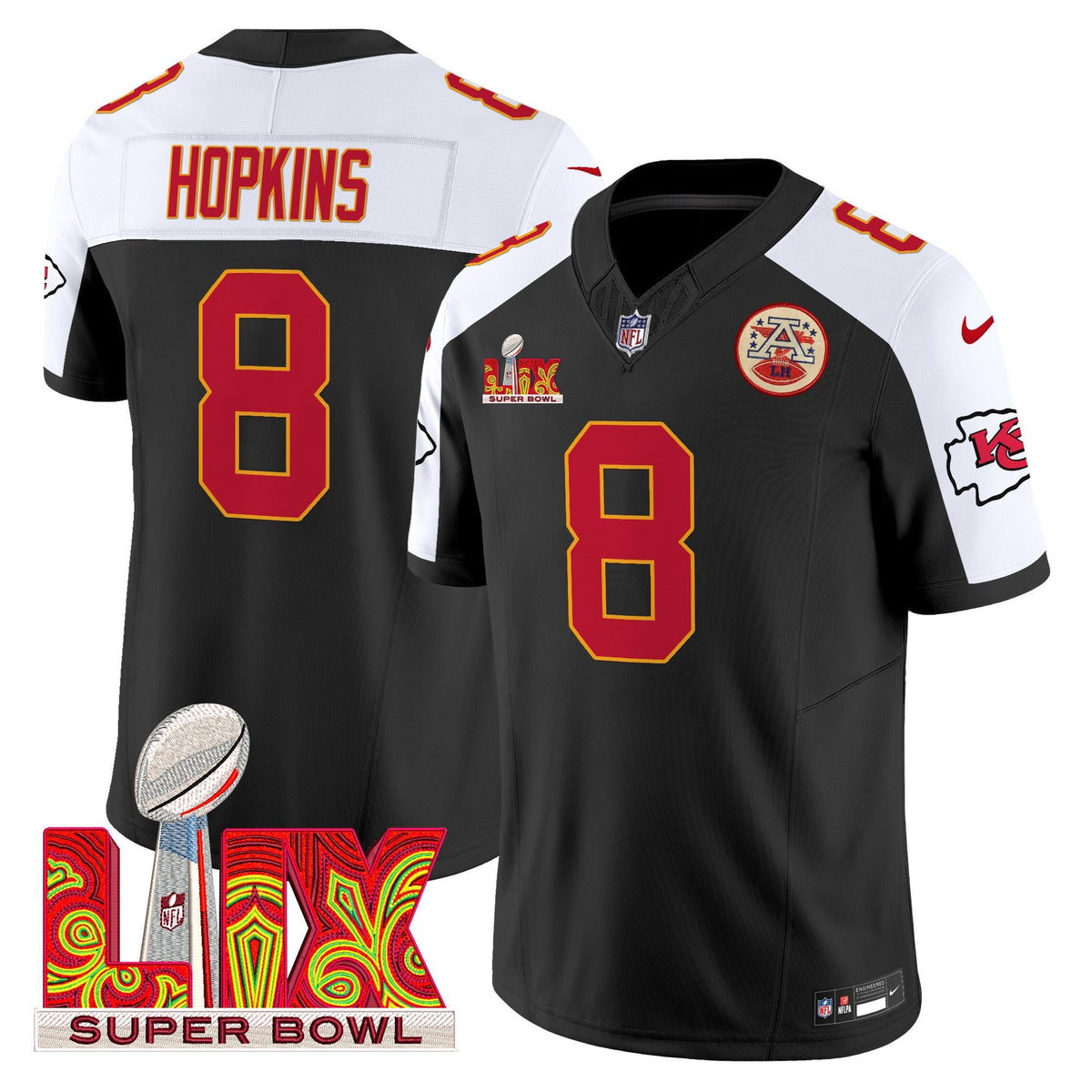 Men's Chiefs Super Bowl LIX Patch Vapor Limited Jersey - All Stitched