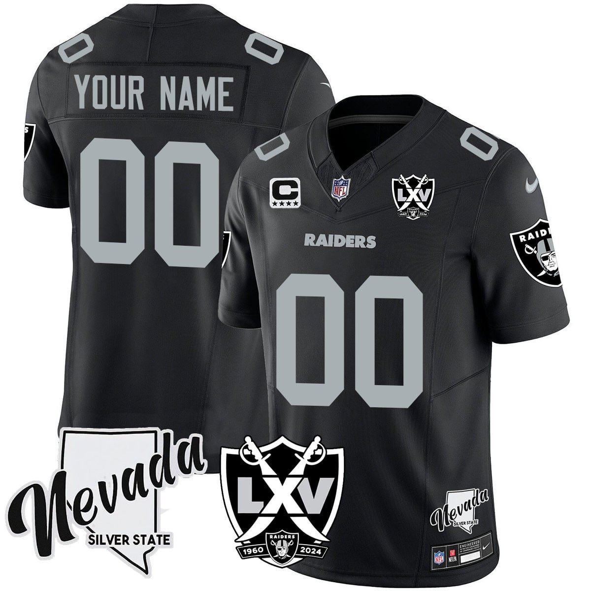 Raiders 2025 Vapor Limited Custom Jersey - 65th Anniversary - All Stitched