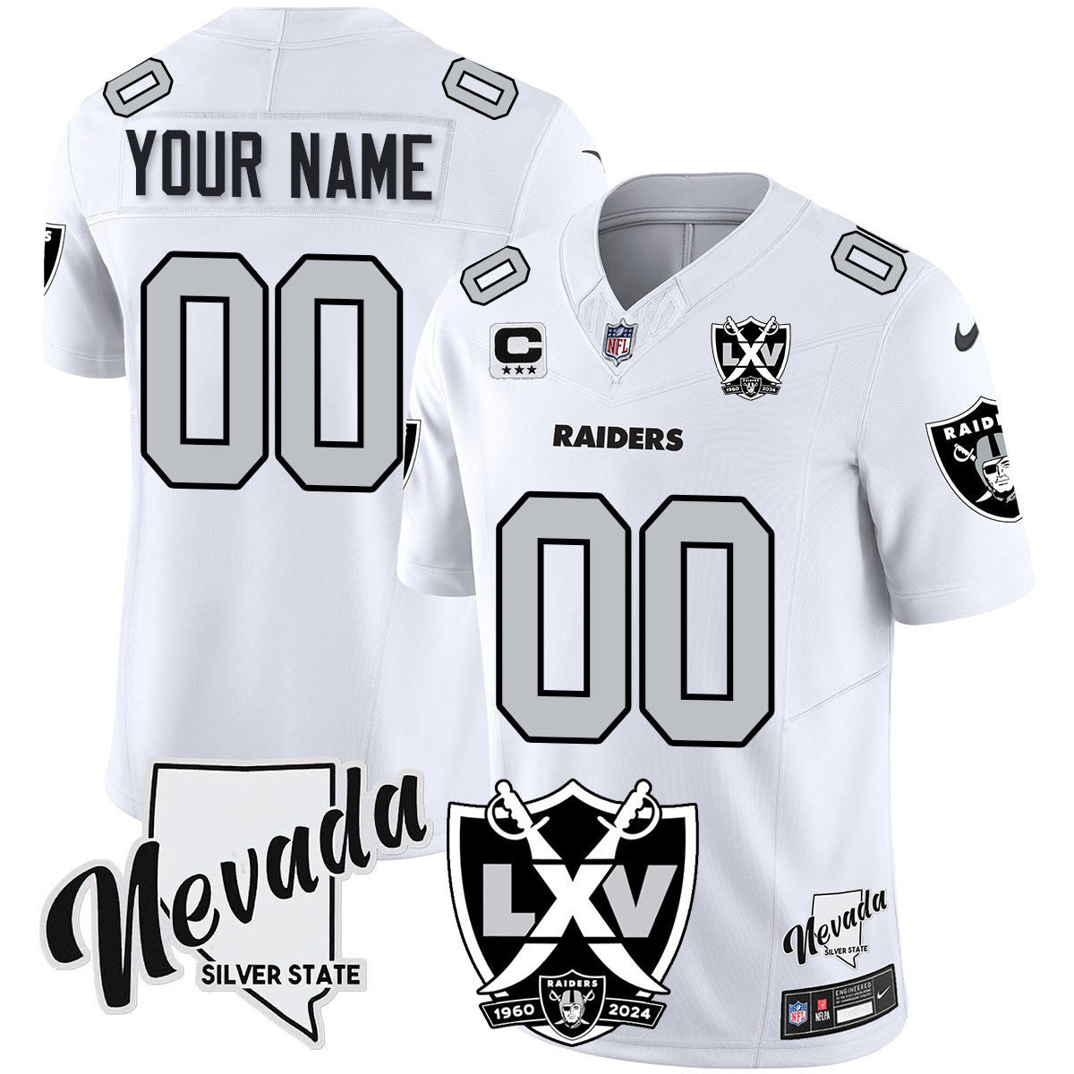 Raiders 2025 Vapor Limited Custom Jersey - 65th Anniversary - All Stitched